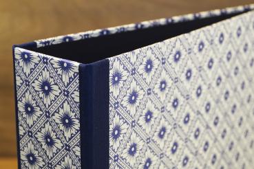 folder linen blue sunflower